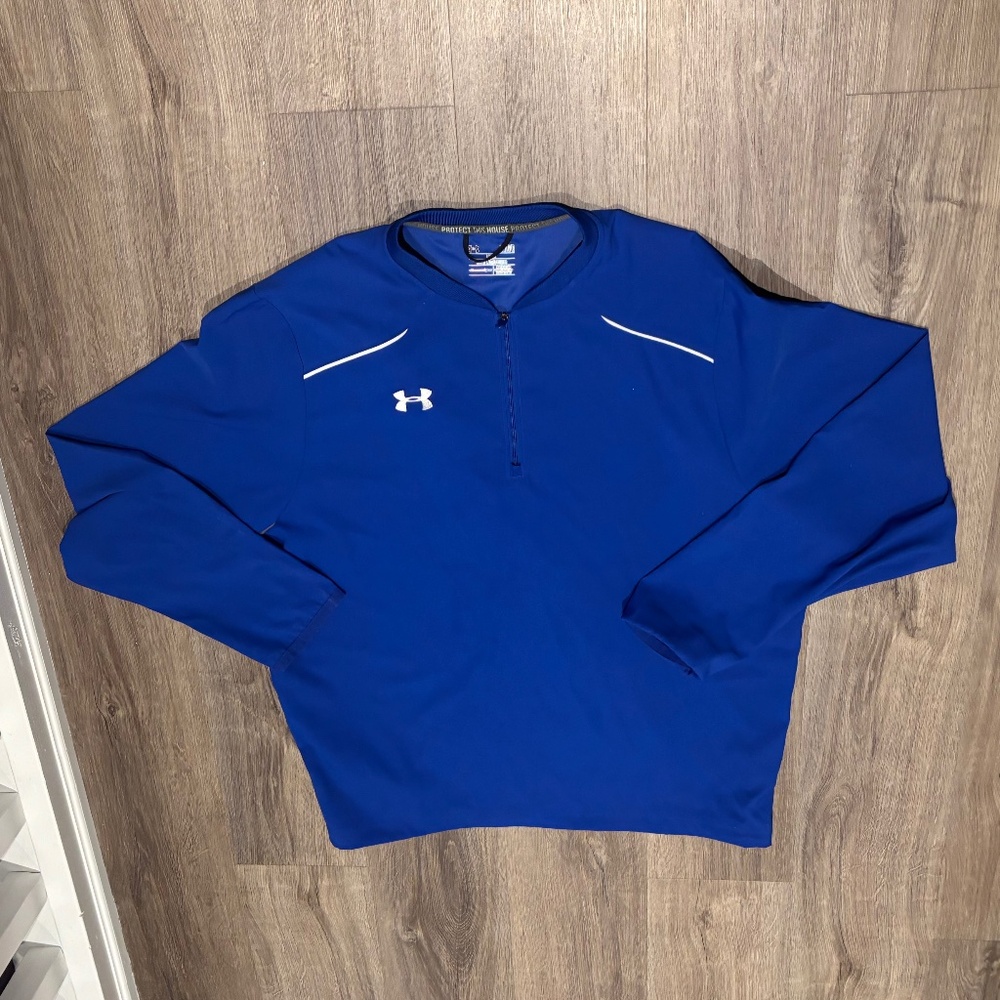 Blue Under Armour with Zip Long Sleeve Shirt - Large